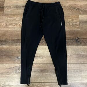 YoungLA Men’s The Perfect Joggers 208 Black Large Missing Zipper front right